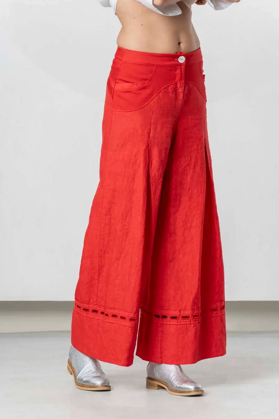 Miniature : ELISA CAVALETTI- PANTALON EN LIN REF: ELP266026201