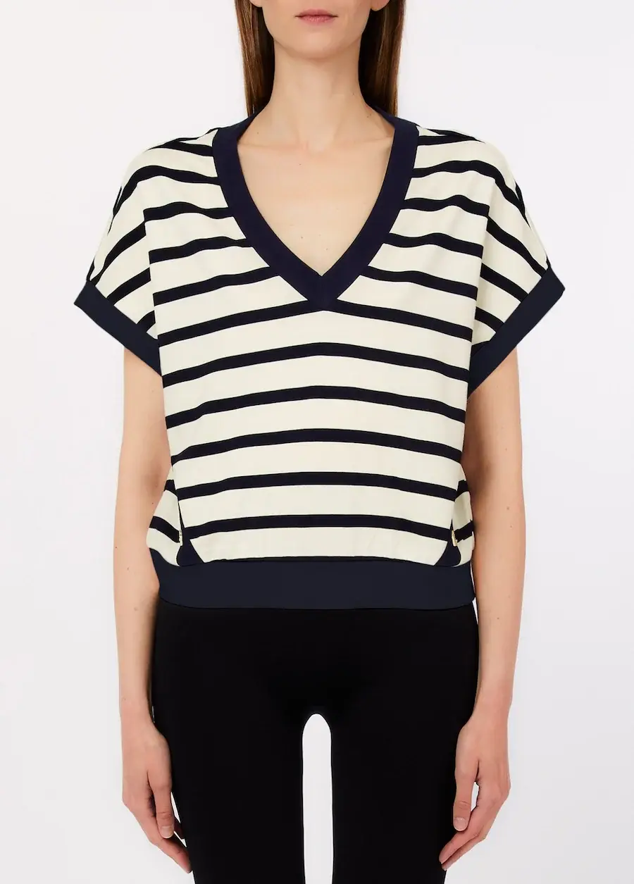 LIU JO- TSHIRT RAYE MARINE REF: TA6084