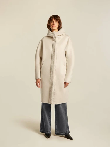 BEAUMONT- MANTEAU LONG REVERSIBLE REF: SOLANGE Ambre1