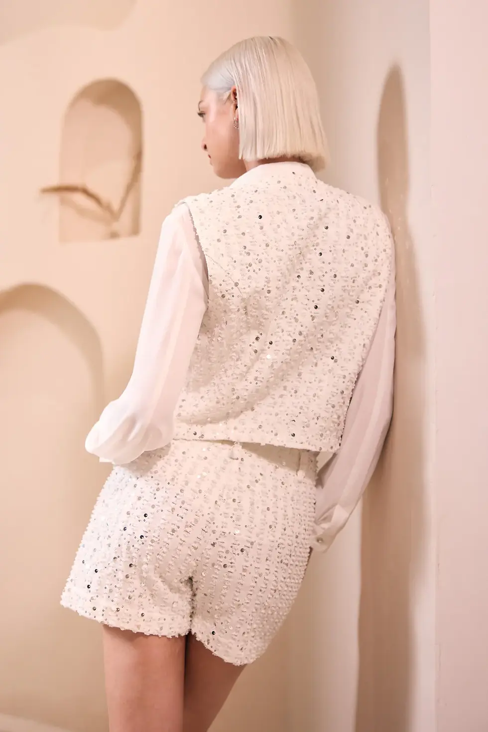 Miniature : NATHALIE CHAIZE- GILET S/MANCHES BRILLANT REF: NEIGE