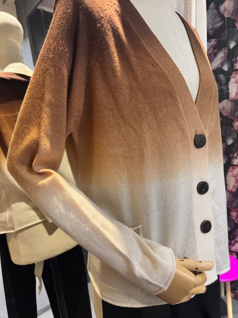 Thumbnail: A POIL CASHMERE- GILET DEGRADE TRICOLORE REF: HAIKU