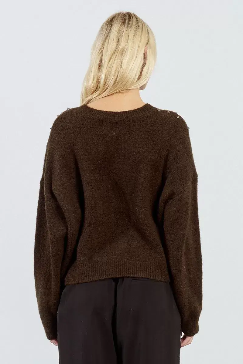 Miniature : LILI SIDONIO- PULL CHOCOLAT REF: LAL607DN