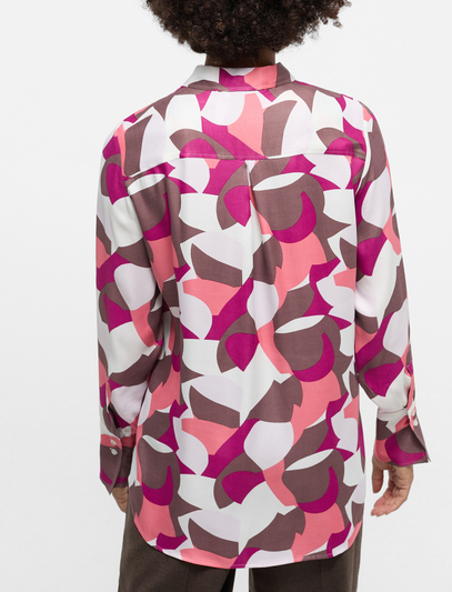 Thumbnail: ETERNA- CHEMISIER IMPRIME CORAIL REF: 7336/84