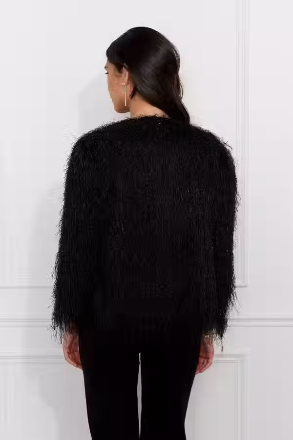 Miniature : FRANK LYMAN- VESTE A FRANGES NOIR REF: 259734