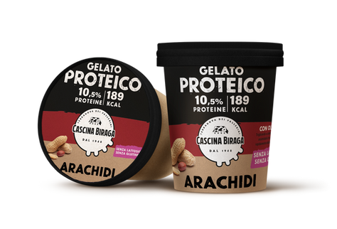 GELATO PROTEICO ALLE ARACHIDI.
10% di proteine
189 Kcal
Senza Lattosio
Senza Glutine