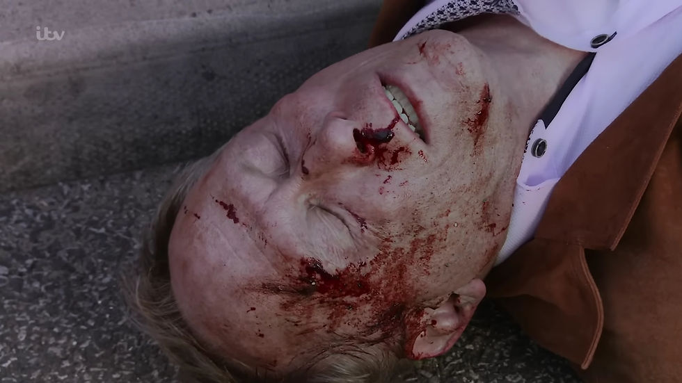 Stephen lays injured and dying