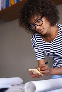 Woman Writing Notes