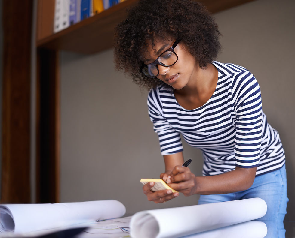 Young Woman Making Notes