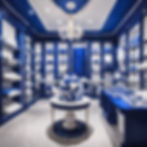 AI generated royal blue boutique
