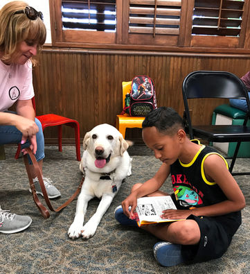 Kids Love Reading to Dogs at Books and Barks