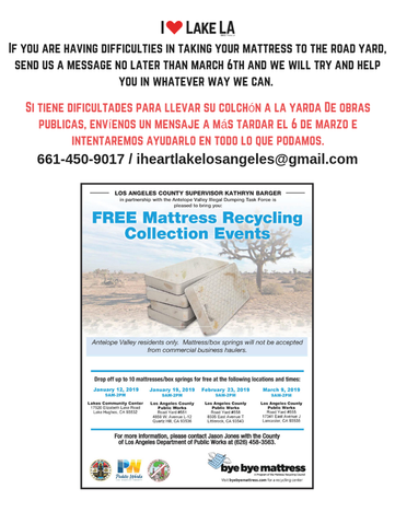 Bye Bye Mattress Recycle Event
