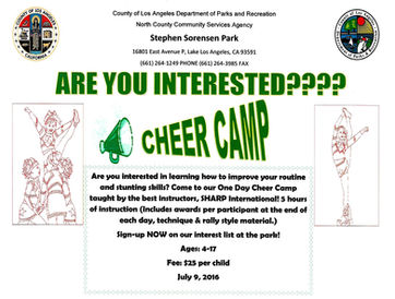 CHEER CAMP 2016