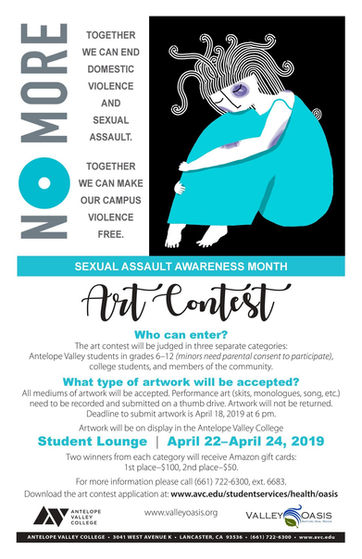 Valley Oasis & Antelope Valley College seeks local talent for art contest. “No More”