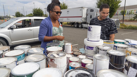 Drop Off Leftover Paint for Recycling or Pick Up Free Paint at Palmdale
PaintCare Event.