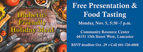 Diabetes-Friendly Meal Prep on AVH Event Menu
