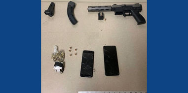 Palmdale deputies arrested a felon who was in possession of a firearm, magazines and ammunition.