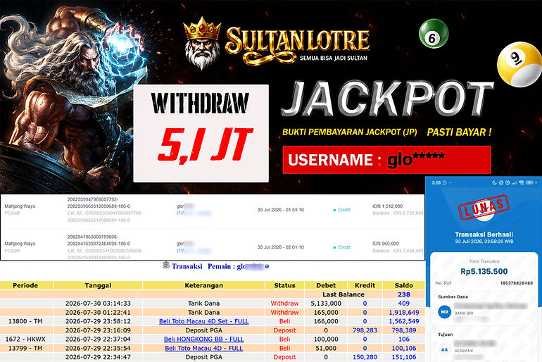 Bukti Pembayaran Jackpot SultanLotre 3.jpg
