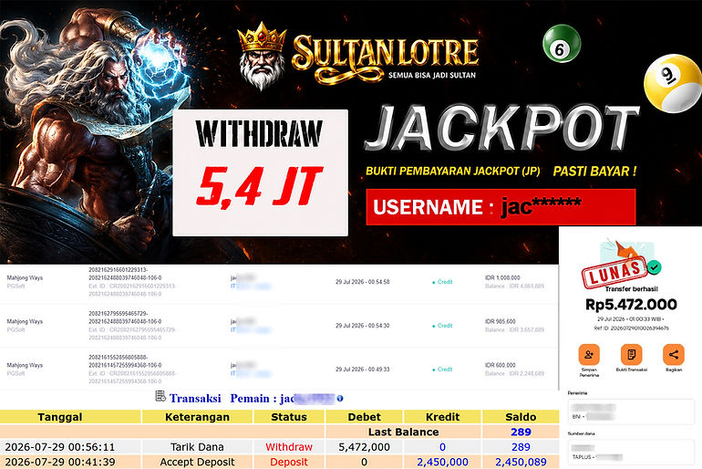 Bukti Pembayaran Jackpot SultanLotre 3.jpg