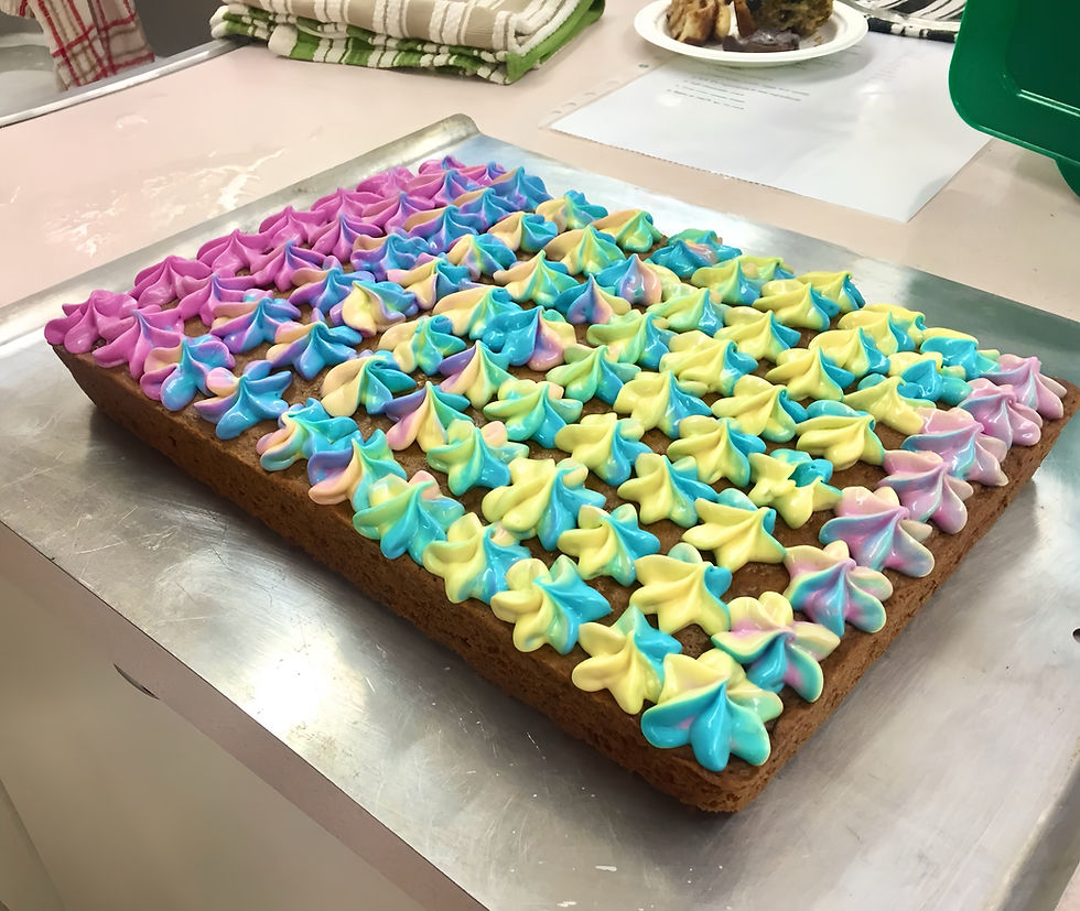 Handmade decorated cake