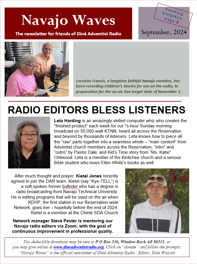 Navajo Waves September 2024 newsletter cover