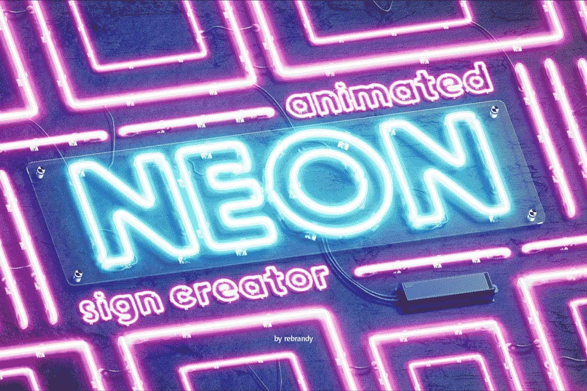 Neon Animated Sign Creator - Mock Up by rebrandy for Photoshop, Purchase, Download and use Neon Animated Sign Creator - Mock Up by rebrandy for Photoshop, Purchase, Download and use