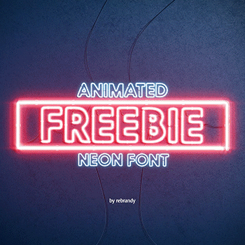 Freebie Animated Neon Font