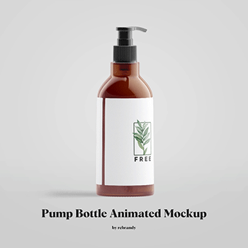 Free Pump Bottle Animated Mockup