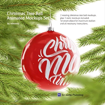 Christmas Ball Animated Mockups Set
