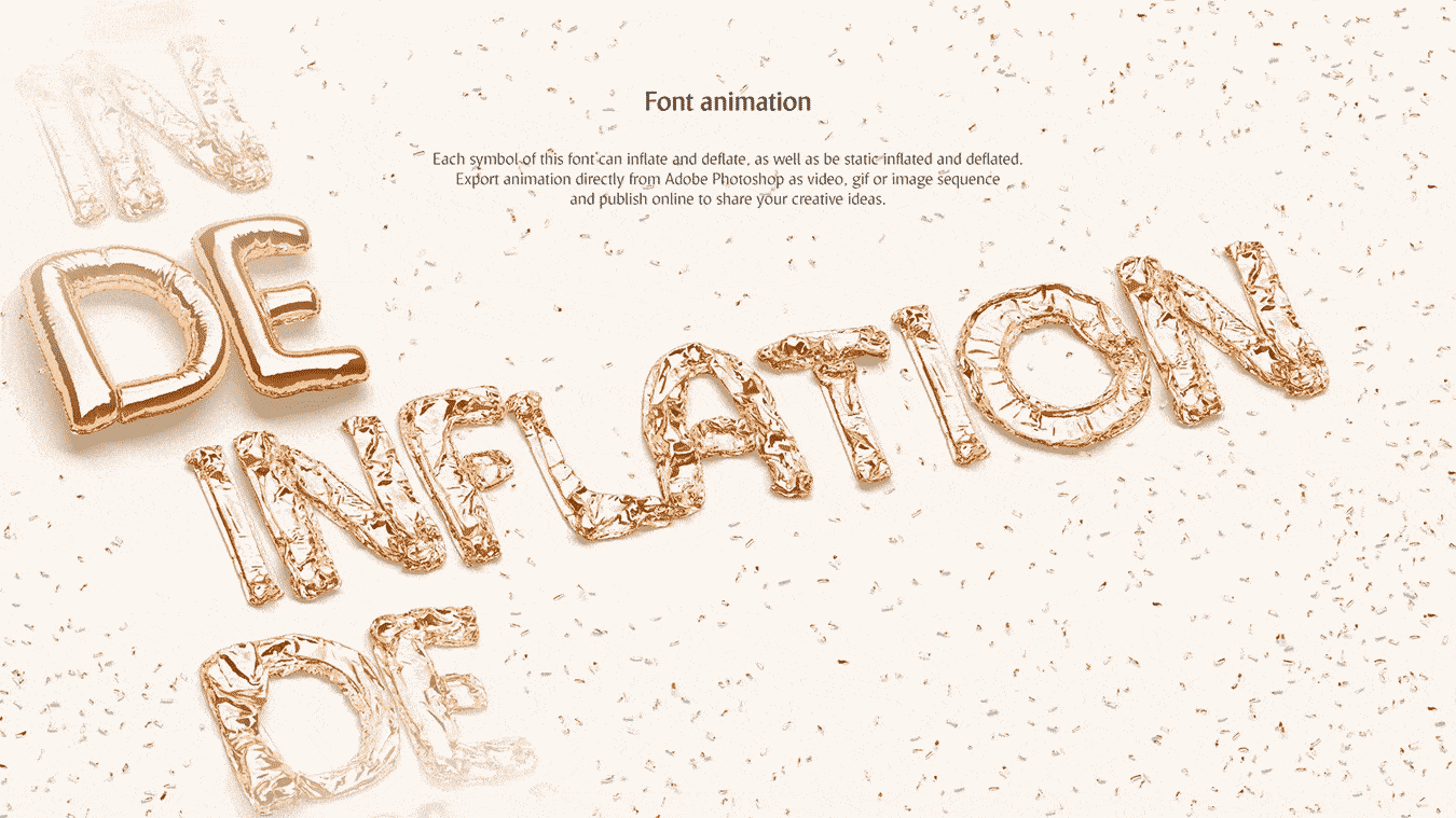 animated balloon font top pack mock