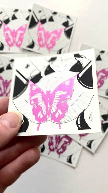 Thumbnail: Butterfly Crotch | Metallic Vinyl Sticker