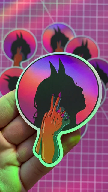 Thumbnail: Casting Shadows | Holographic Vinyl Sticker