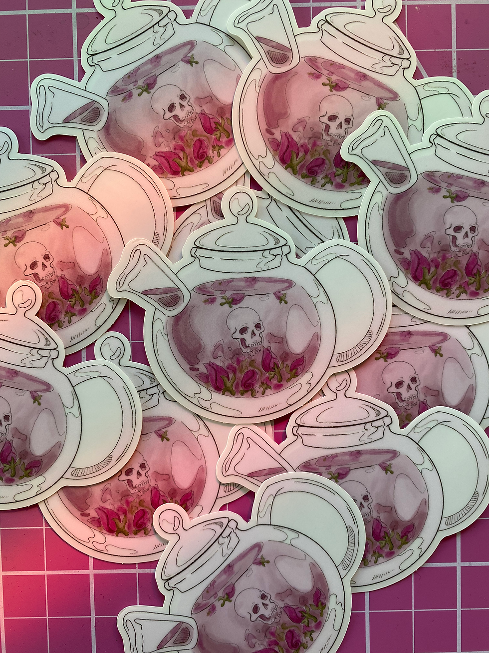 Thumbnail: Poison Skull Tea | Translucent Vinyl Sticker
