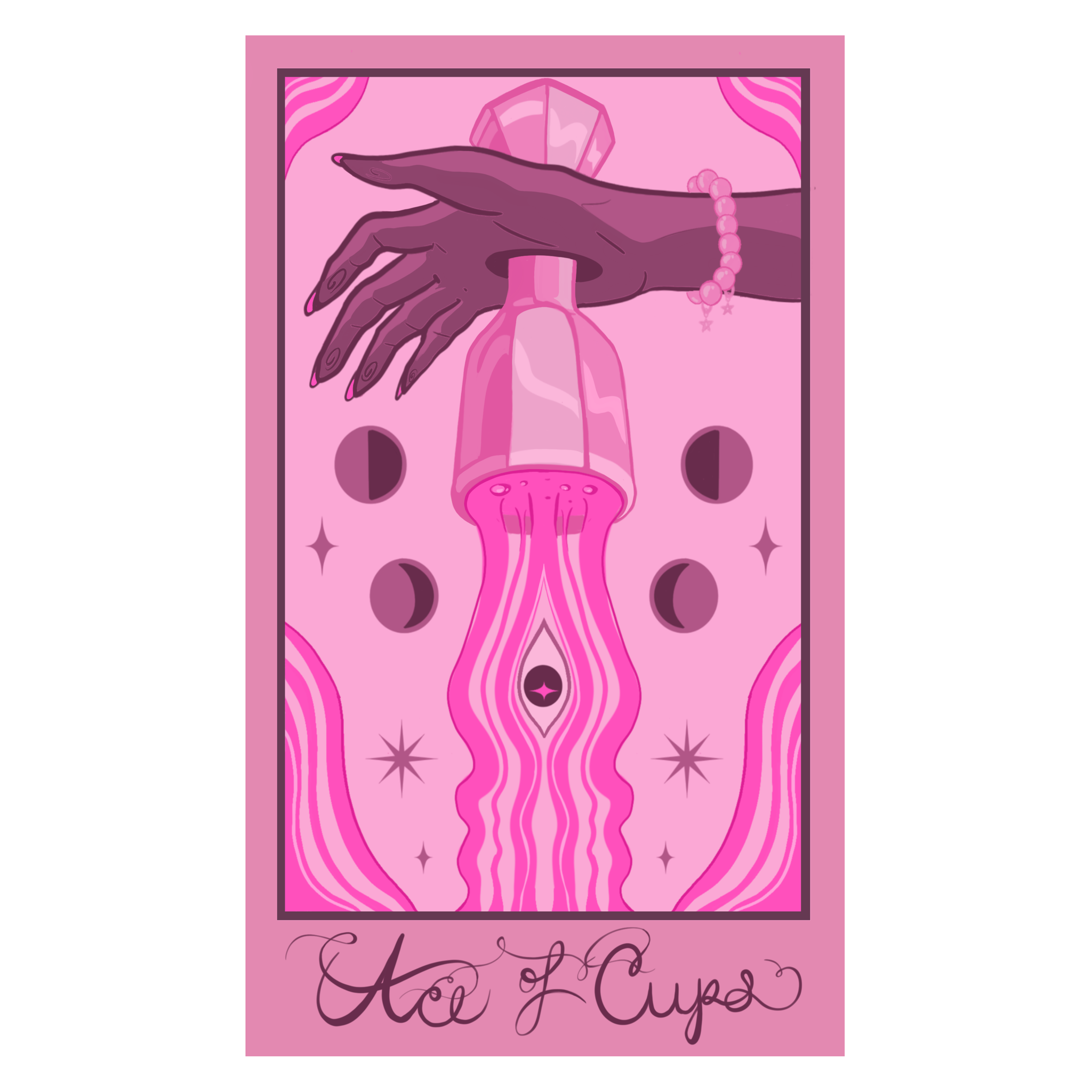 Ace of Cups | Glitter Vinyl Sticker