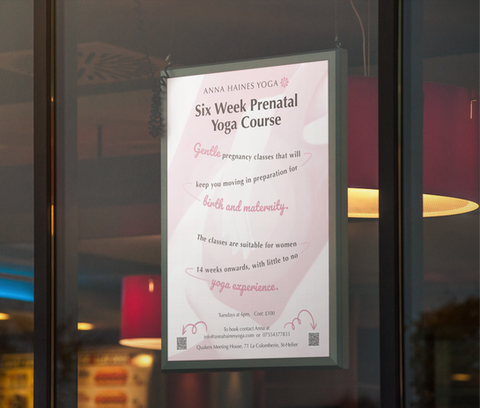 Prenatal Yoga Course Poster for Anna Haines Yoga
