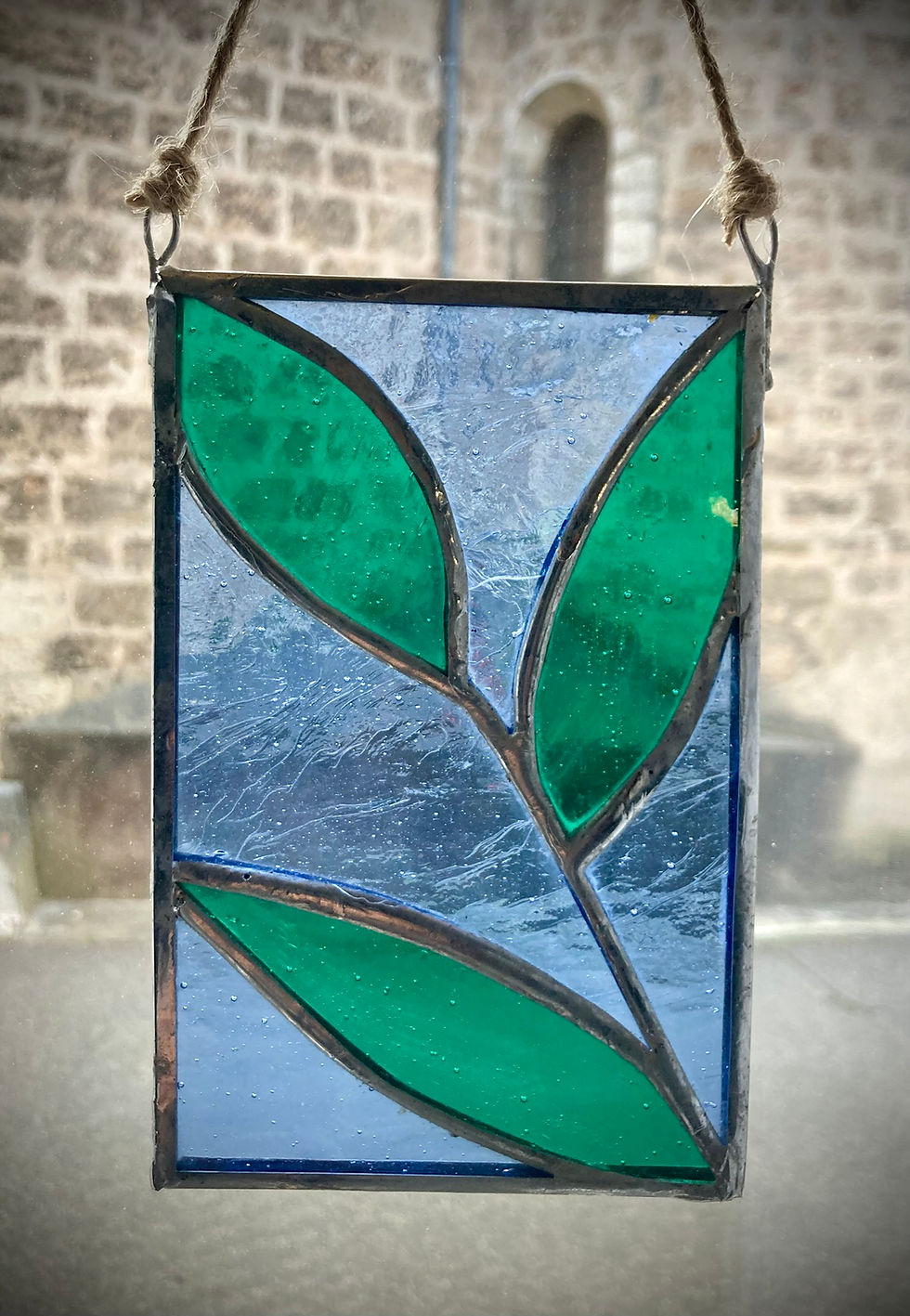 Mobile décoratif en vitrail Feuilles