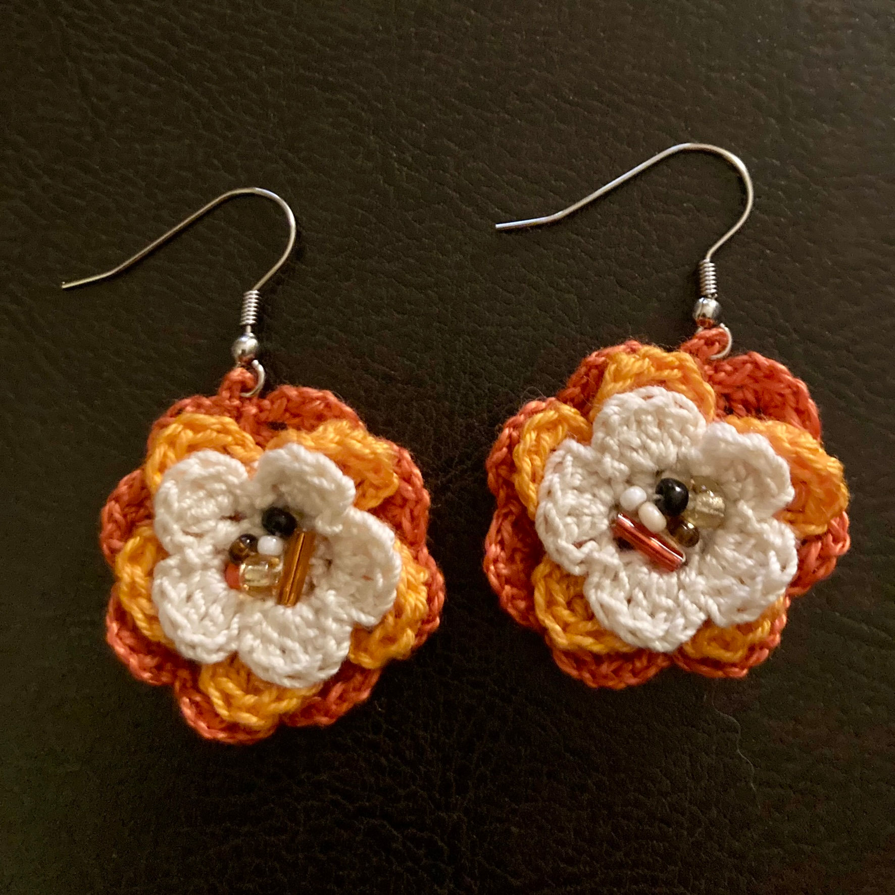 Boucles d'oreilles orange