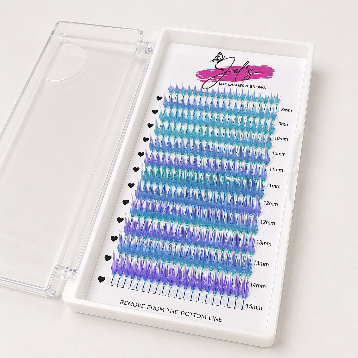 JD’S Holographic Spikes Lashes – Blue & Purple (M Curl)