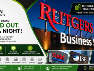 Make Your Brand Stand Out Using Terrace LED Signage Hyderabad – A Clever Way to Make Yourself Visible