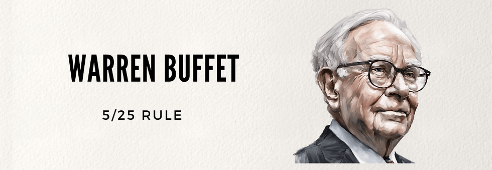Warren Buffet 5/25 Rule