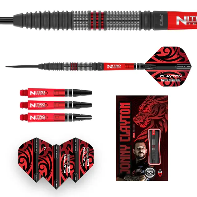 Thumbnail: 23g Jonny Clayton Hiraeth 90% Tungsten Steel Tip Darts by Red Dragon