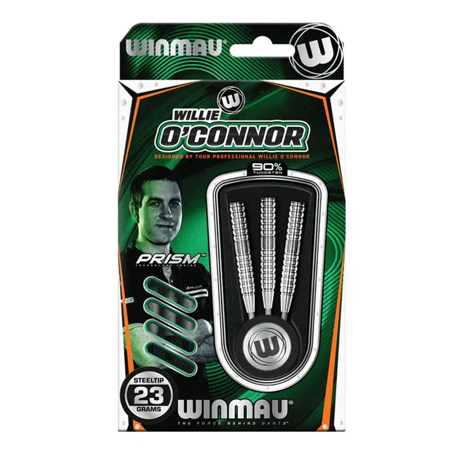 Thumbnail: 23g Willie O'Connor 90% Tungsten Steel Tip Darts by Winmau