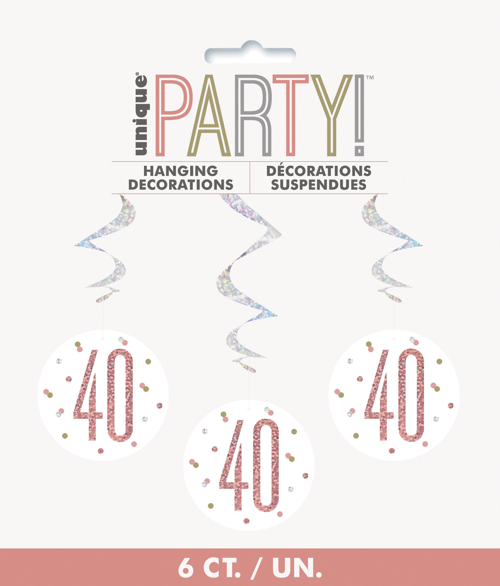 Rose Gold Glitz 40 Swirls