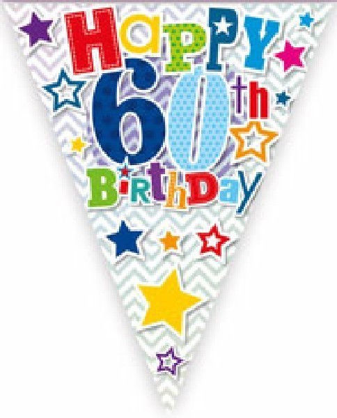 Multi-Colour Age 60 Bunting