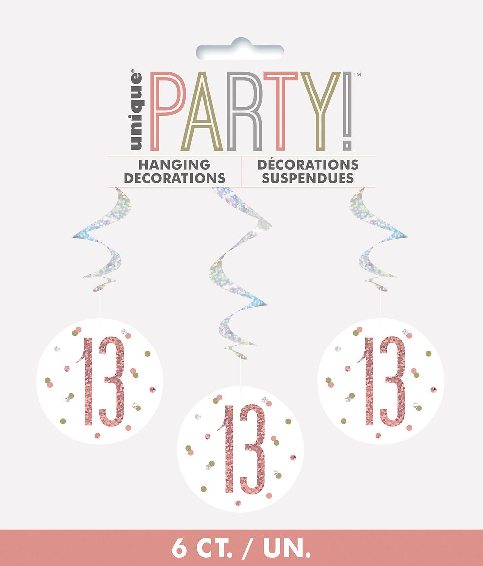 Rose Gold Glitz 13 Swirls