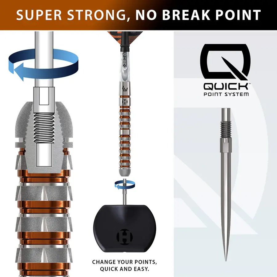Thumbnail: 25g Harrows Luke Woodhouse Series 3 90% Tungsten QP Steel Tip Darts