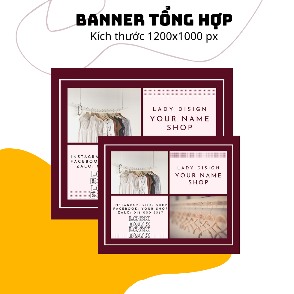Thumbnail: SHOPEE TEMPLATE - Thời Trang,Phụ Kiện, Trang Sức - Tone Hồngđỏ