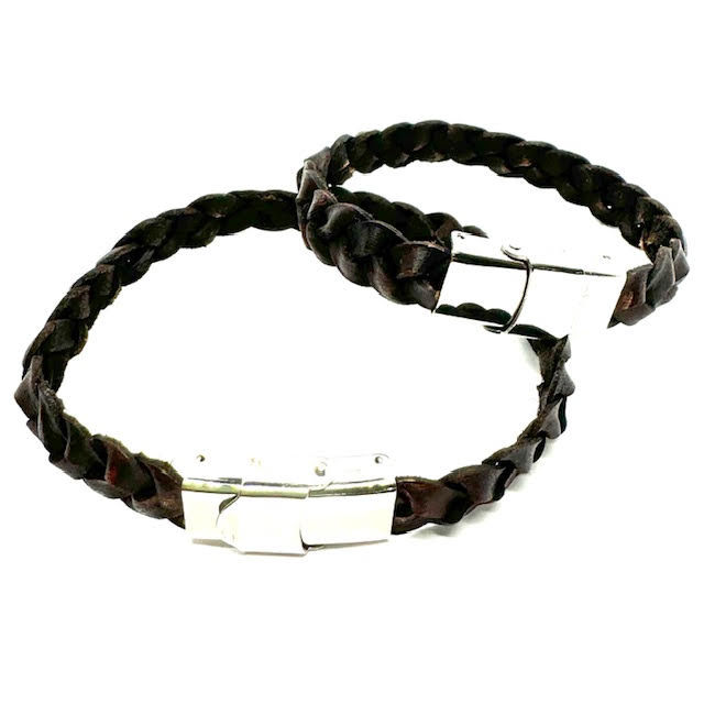 Thumbnail: "Love Intertwined" Braided Bracelet Set- Vintage Brown