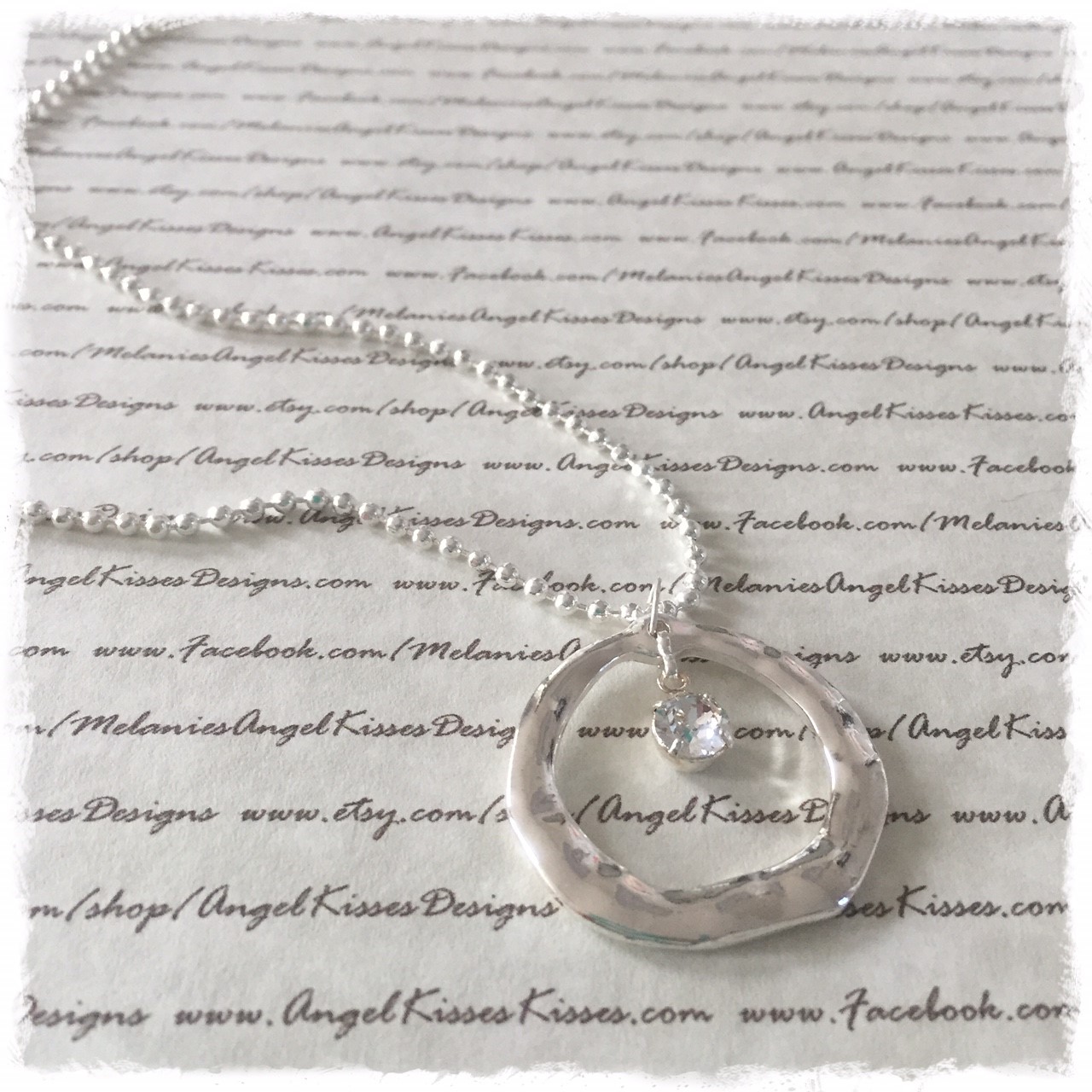 Swarovski Freeform Circle Pendant