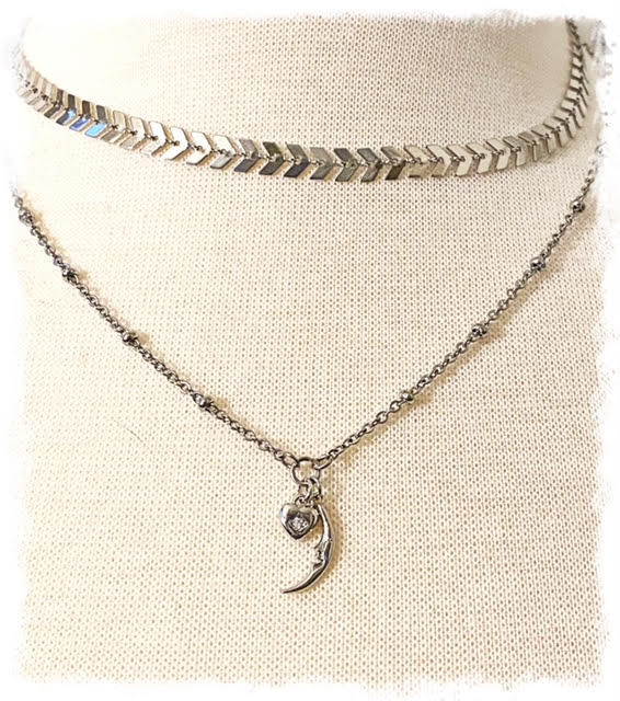 Thumbnail: Love U to the Moon Double Layer- Silver