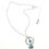 Thumbnail: Organic Silver Circle Dangle Necklace- Ocean